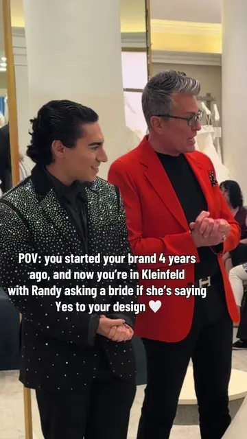 Dreams really do come true 🤍 #fashiondesigner #kleinfeld #sayyestothedress #wed