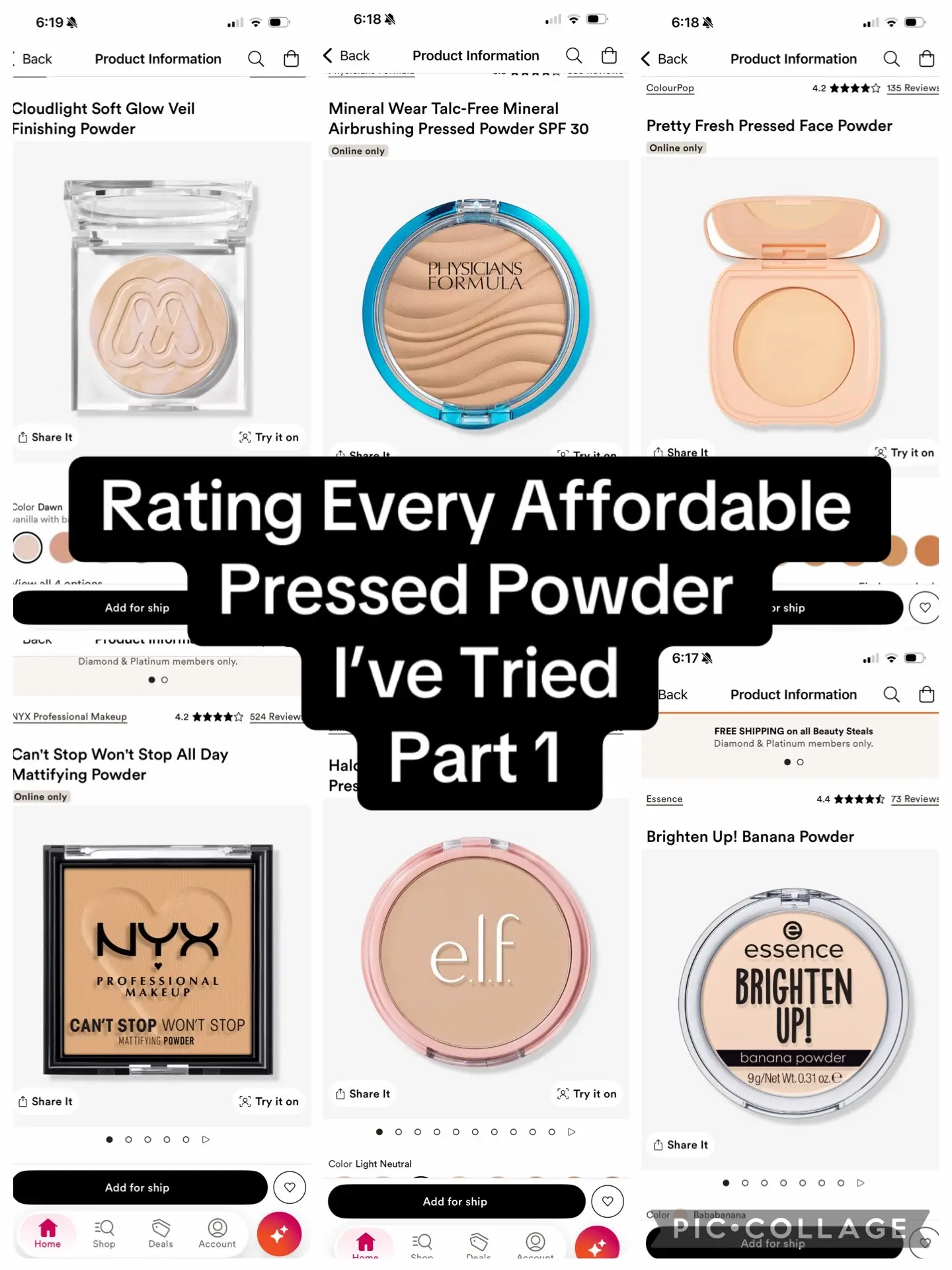 Rating every affordable drug store pressed powder I’ve tried, part1! @Morphe Cos
