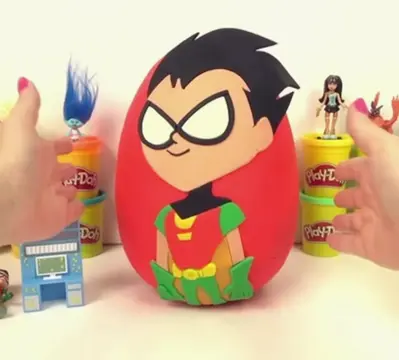 Giant Robin Play-Doh Surprise Egg! ♥️✨ #unboxing #nostalgia #blindbag #blindbox 