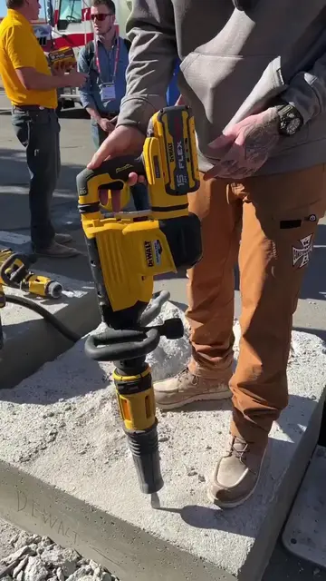 “The New 22 lbs DEWALT FLEXVOLT Chipping hammer paired with the 15ah battery. Th