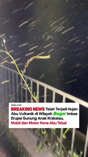 Warga Bogor juga keluhkan soal abu vulkanik akibat erupsi gunung Anak Krakatau. 