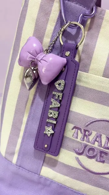 custooomized bag charm 💜⭐️🪻 #bagcharm #keychain #purplekeychain #giftideas #gi