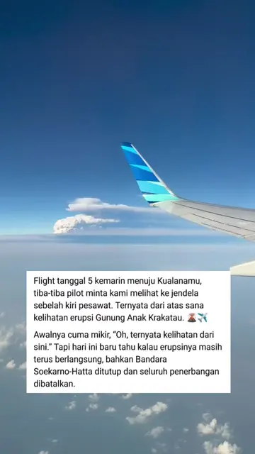 sedahsyat itu erupsinya😯 📽️ hkklyf #anakkrakatau #anakkrakatauerupsi #hujanabu