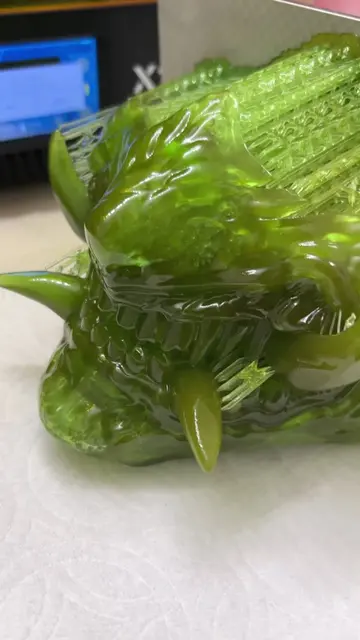 Jade Green Oni Mask #3 3-D printed on Photon Mono X2 by @Anycubic Official 