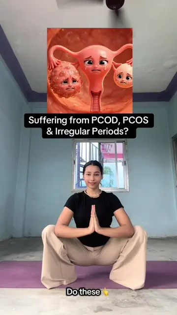 Suffering from PCOD, PCOS & Irregular Periods? 🌸 Try these 6 yoga poses 45 seco