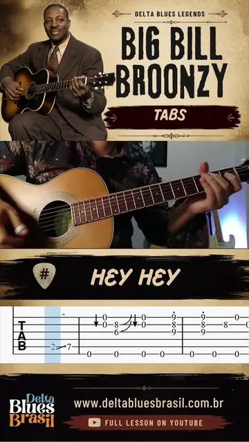 🎸 Hey Hey - Big Bill Broonzy Playing this classic Delta Blues song with the gui