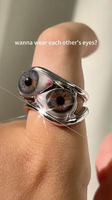 wearing your eyes, seeing your world 👁️ #eyering #eyecolor #uniquejewelry #cust
