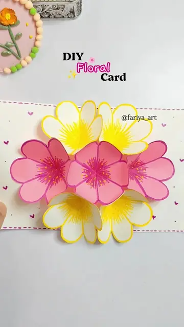 DIY floral card ideas 💞#origamitutorial #DIY #origami #satisfying #DIY 