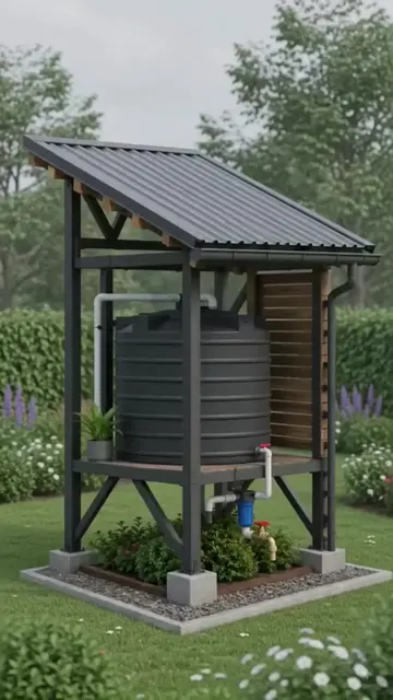 Reduce your water bill and feed your garden nature’s best. 🌧️🪣Making it rain (