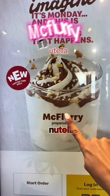 Mcflurry Nutella neu bei McDonald’s. Er schmeckt so unglaublich gut, fast wie Ki