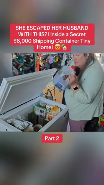 SHE ESCAPED HER HUSBAND WITH THIS?! Inside a Secret $8,000 Shipping Container Ti