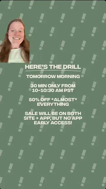 @DAILYDR!LLS 50% OFF FLASH SALE 9.7 at 10 am PST FOR 30 mins!!!!! link in bio or