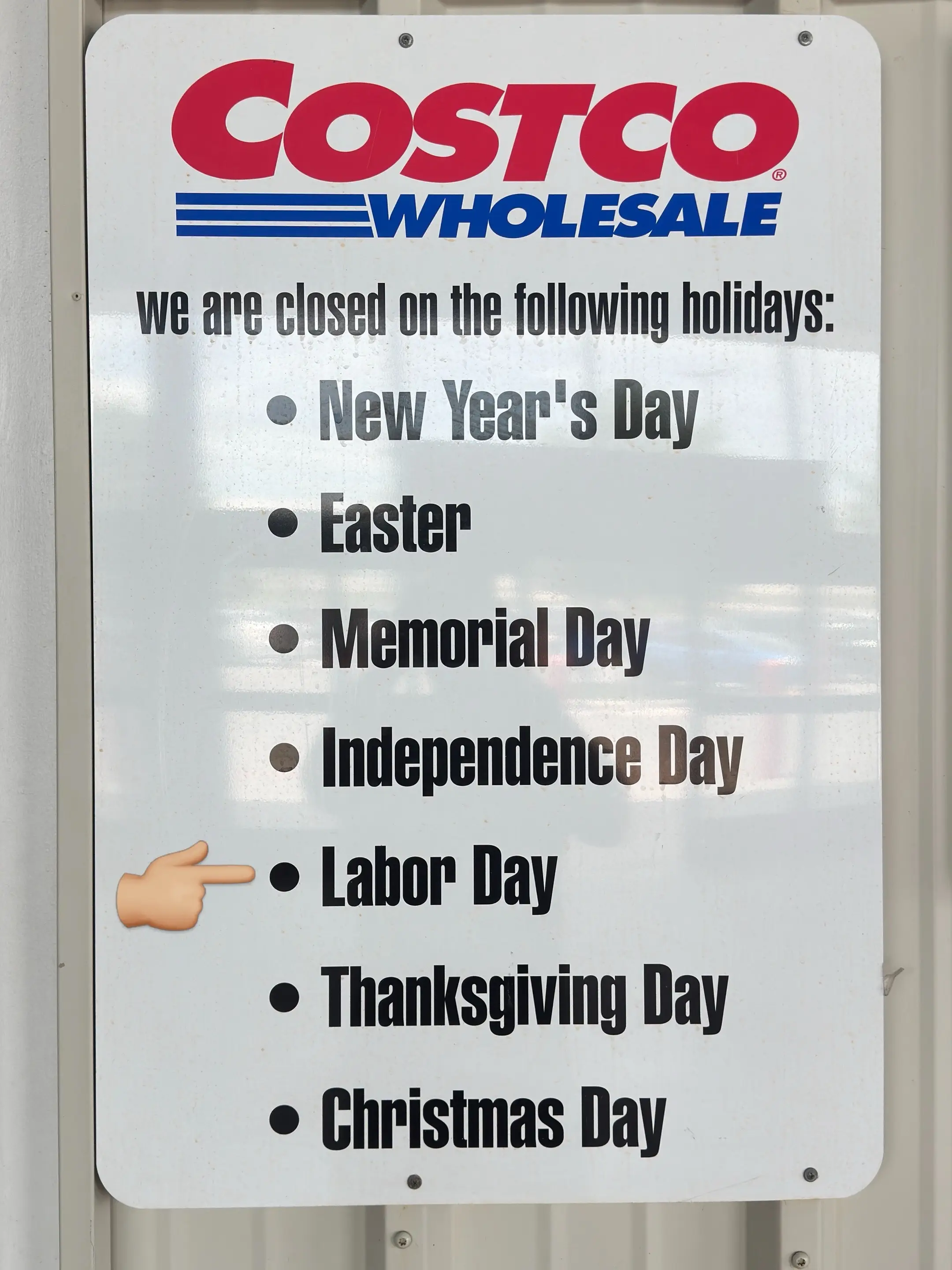 Friendly reminder! 🛒 Costco is closed tomorrow for Labor Day, so grab what you 