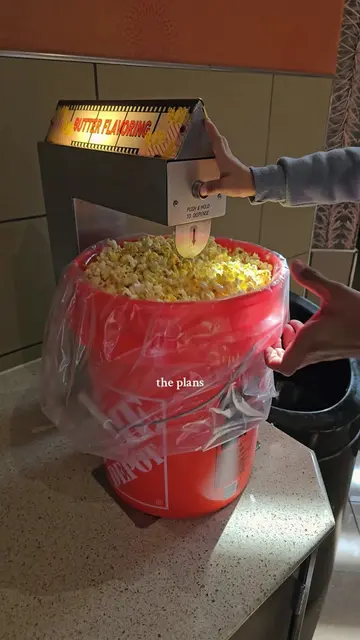 don't mind us, we're just filling our buckets with popcorn for $5. today only @C