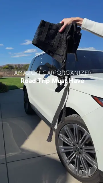 This overhead car cargo net is a road-trip organization dream! 🚗✨ The double-la