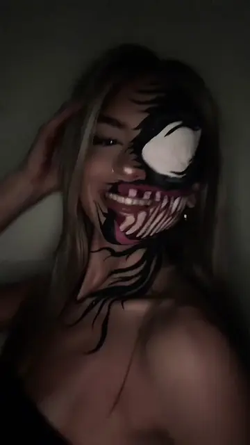 sorry one more bc I’m OBSESSED w this look😩 #fyp #viralvideo #venom #makeup #tr