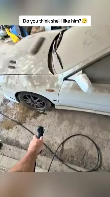 Do you think she'll like him?😳❌ The final result is magnificent. ✨🧽 #car #deta
