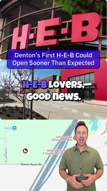 The countdown to Denton's first H-E-B might be shorter than expected. The new H-