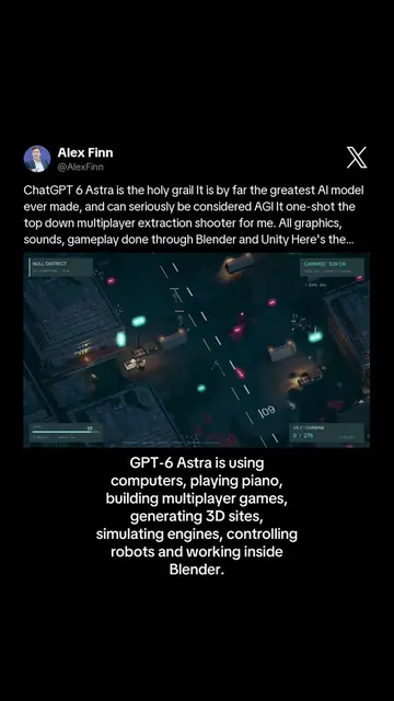 GPT-6 Astra is using computers, playing piano, building multiplayer games, gener
