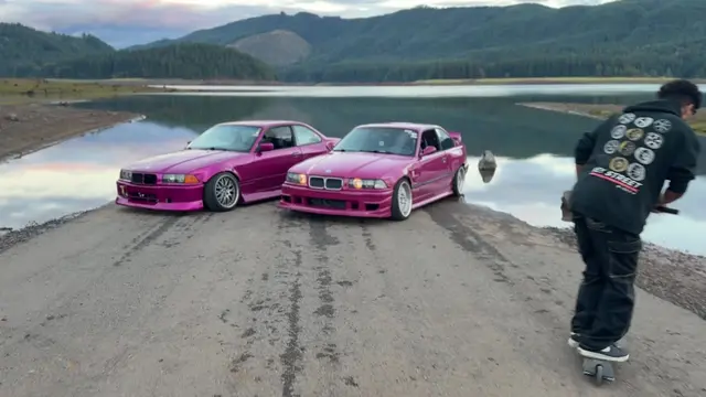 Pink looks better with the lights on 🤩 #e36 @rmckinney05 