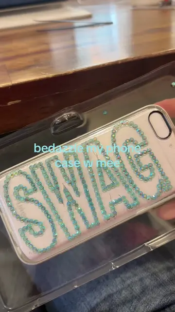should i start selling these 🤑🤑🤑 #bedazzled #bedazzle #phonecase #swag #teal