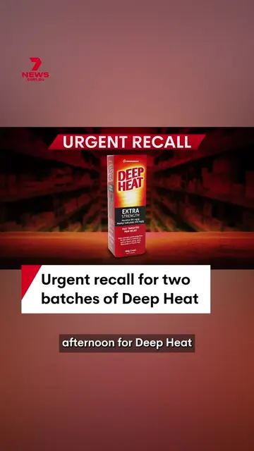 An urgent recall notice has been issued for two batches of Deep Heat Extra Stren