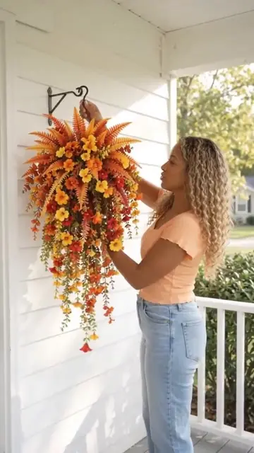 POV: you hang ONE thing and suddenly your whole porch looks ready for fall 🍂🧡 