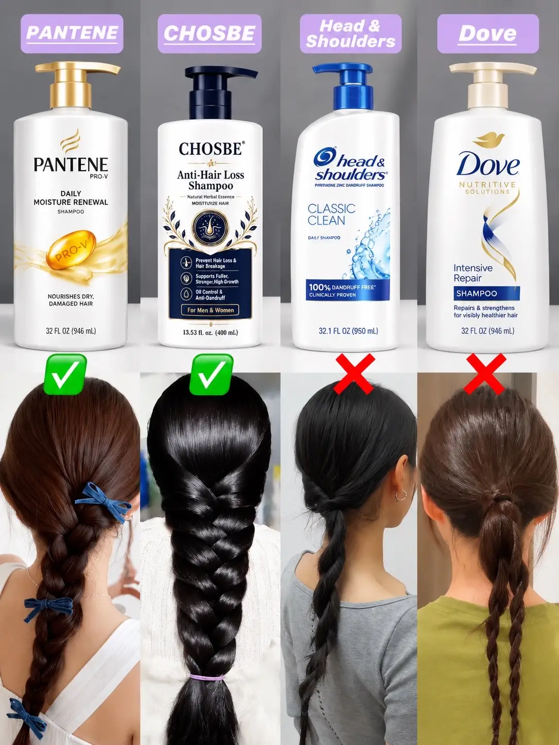 Before‑after results don’t lie❌Bad VS ✅Good shampoo for your hair#NewMomHair #Sh
