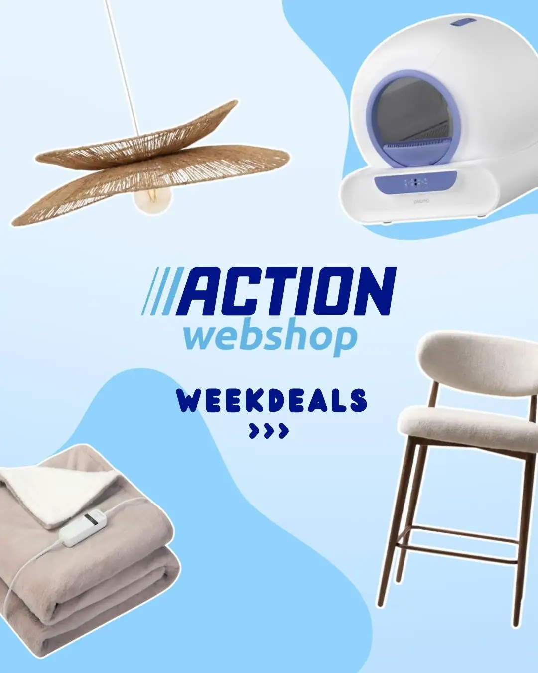 Dit zijn de nieuwe weekdeals bij Action Webshop!👀💙 Vanaf vandaag exclusief ver