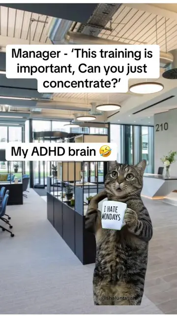 I am trying 🙄 #adhd #worklife #workmeme #working #distracted 