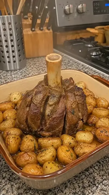 Roasted Beef Shank
 Ingredients:
 Beef Shanks: 4 pieces (approx. 1 lb each), bon