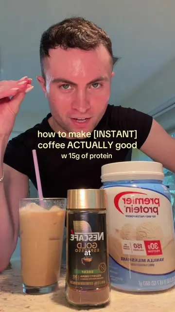 how to make [instant] iced coffee actually delish with 15g of protein  #instantc