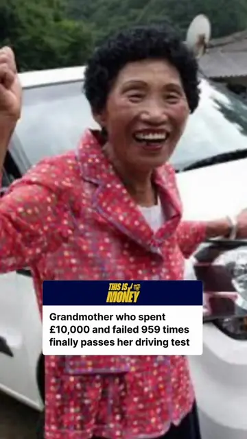 A grandmother spent more than £10,000 before finally passing her driving test af