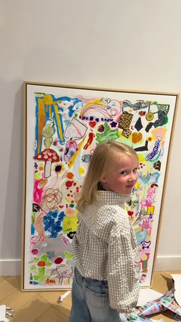 Kids’ Art Collage! ✂️😍🎉 This is the full version of the viral video I posted 2