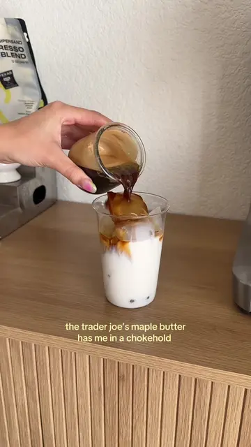 maple butter w sea salt & oat milk 🤌🏼 @Trader Joe's  #maplebutter #maplebutter