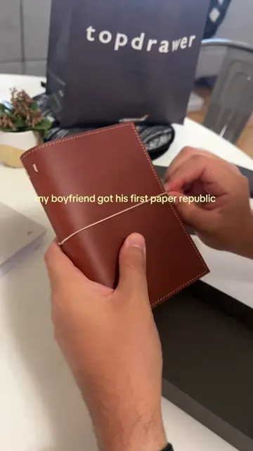 he can’t wait for the patina 🤭 #paperrepublic #letrifold #journal #planner 