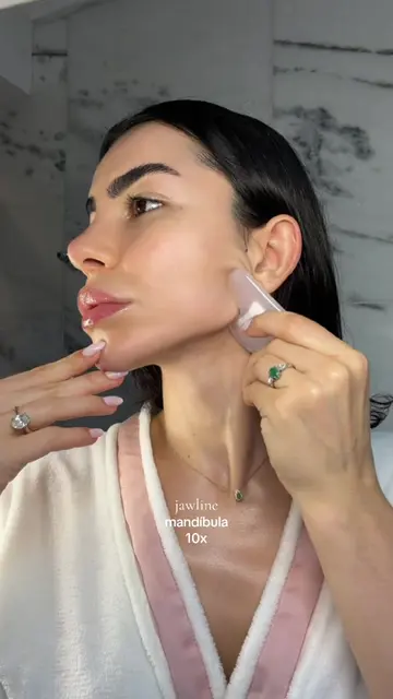 Parte 43| rosto mais definido e sem inchaço com rotina Gua sha ✨🫧 uma drenagem 