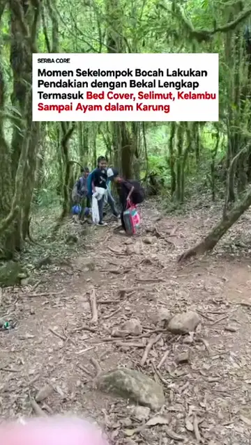 Outfit rapih, bawa bekal lengkap, jalannya santai, udah pro bgt ini soal pendaki