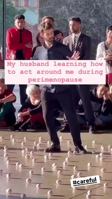 hubby learning to be around me during perimenopause.  #perimenopause #fyp #40 #o