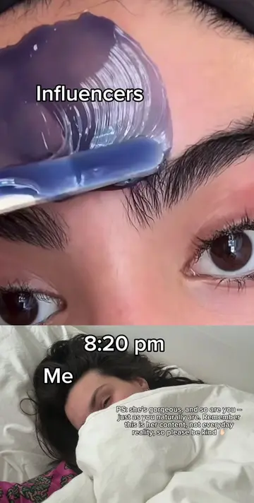 Influencers vs me Day 443 😴 Follow the original @Malooka 🫰🏻 #BeautyTok  #Morn
