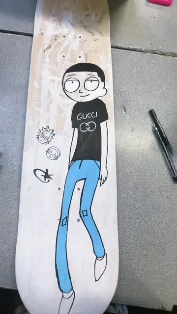 Gucci Morty skateboard.. #guccimorty #fyp #skateboard 