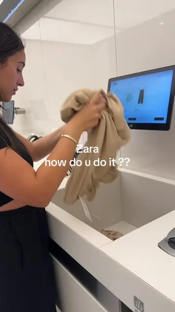 Self-checkout at Zara is on another level. #bestiecheck #bestievibesonly #zara 