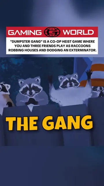 "Dumpster Gang" is a co-op heist game where you and three friends play as raccoo