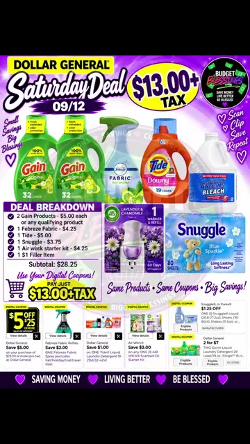 🚨 DOLLAR GENERAL SATURDAY DEALS ARE COMING! 🚨 💛💰 Who’s ready to SAVE at DG?!