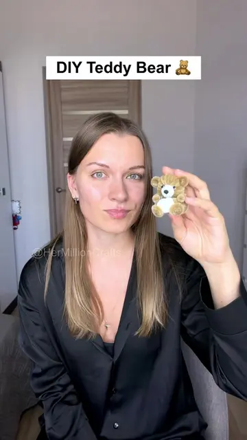 DIY Mini Teddy Bear Keychain 🧸 Pipe Cleaner Craft Idea #DIY #craft #viral #pipe