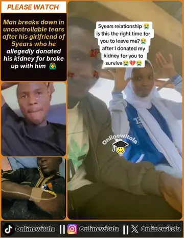 Man breaks down in uncontrollable tears after his girlfriend of 5years who he al