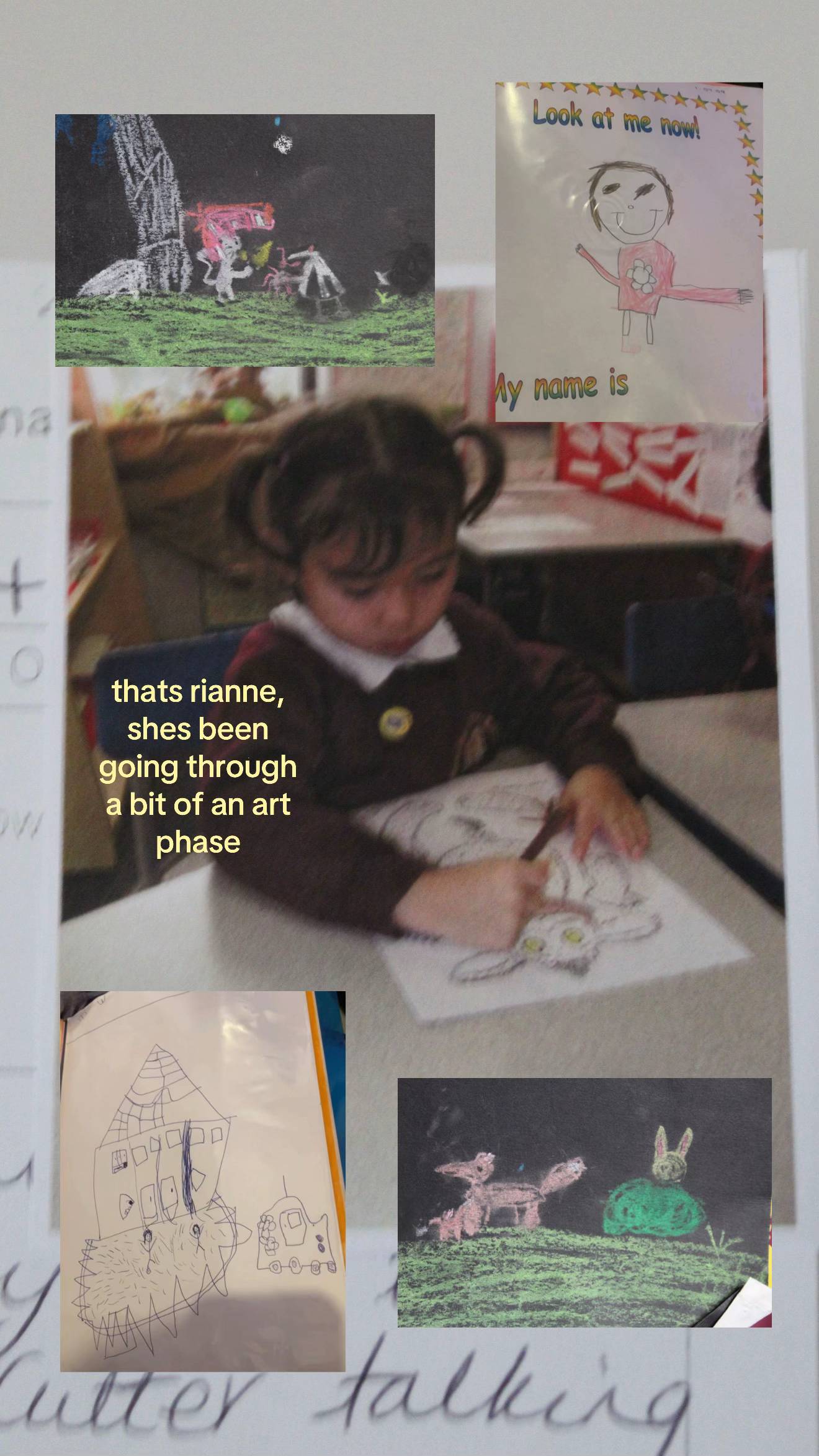 i love these trends aah 🤭 #artistsoftiktok #oilpainting #smallartist #childhood