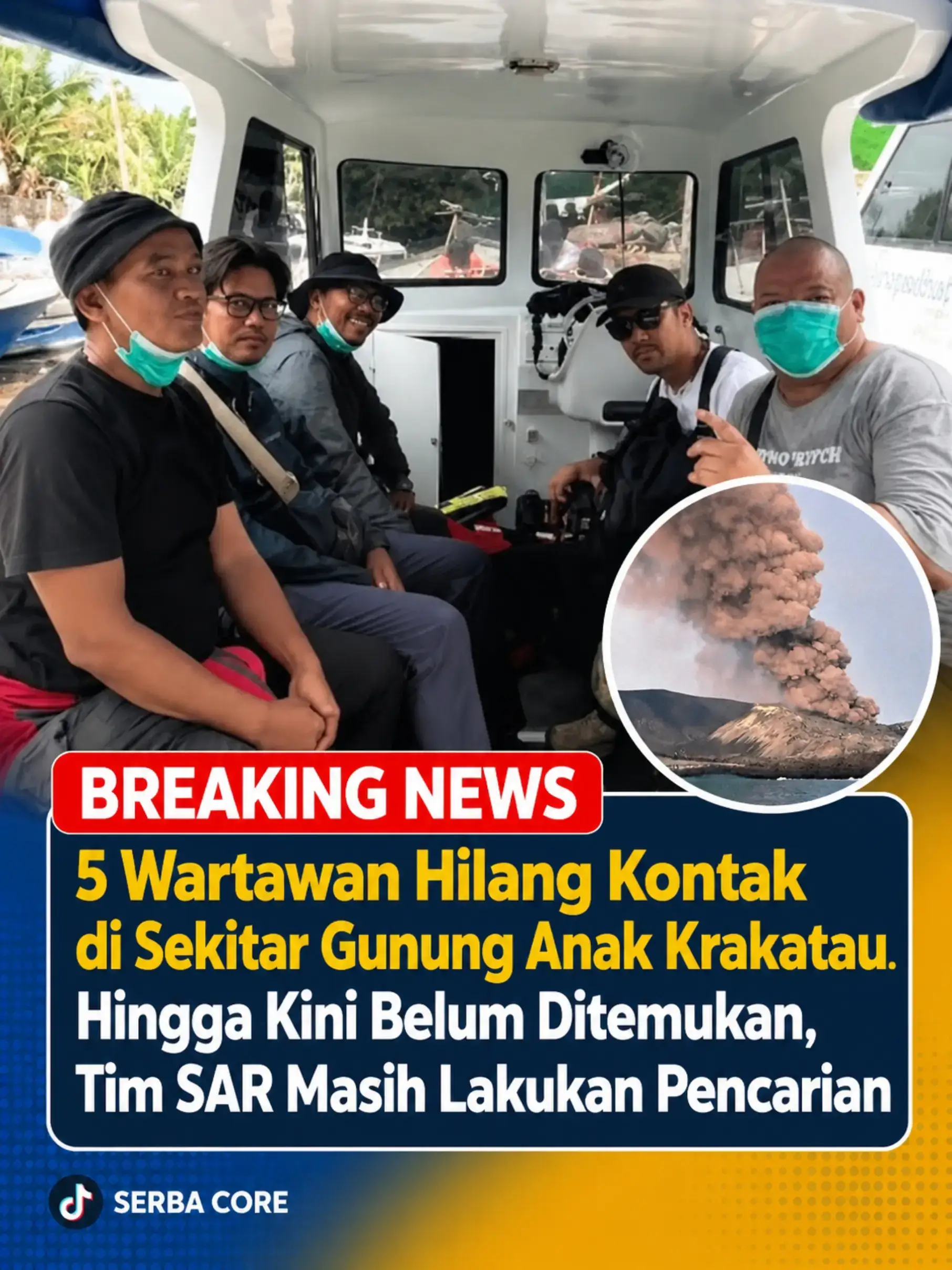 Tim SAR gabungan masih mencari lima jurnalis yang dilaporkan hilang kontak di se