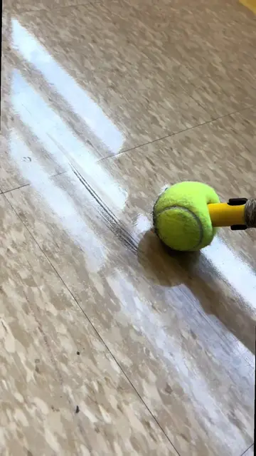 Cleaning tip of the day! Tennis ball is a good option to get the marks off the f