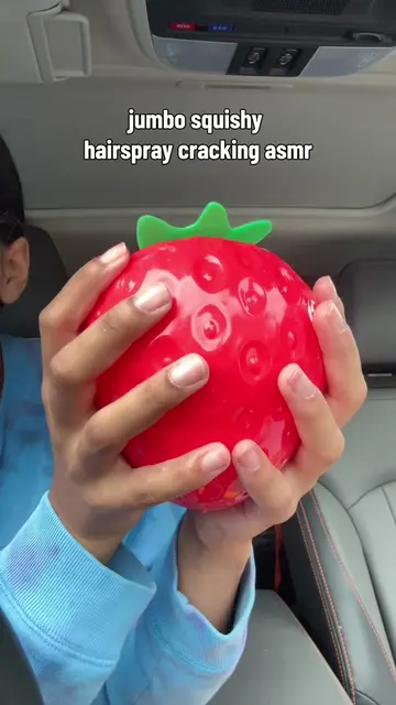 the strawberry 🤤 #asmr #hairspraycrackingsquishy #squishyasmr #crackingasmr 